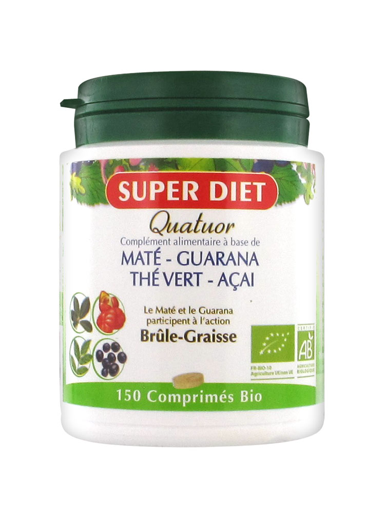 Super Diet Organic Maté Quatuor Fat-Burner 150 Tablets Super Diet Organic Maté Quatuor Fat-Burner 150 Tablets