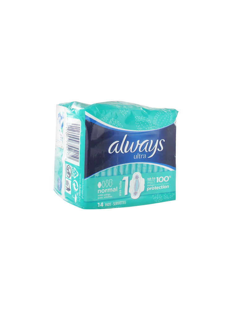 Always Ultra Normal with Fins 14 Sanitary Napkins Low Price Here