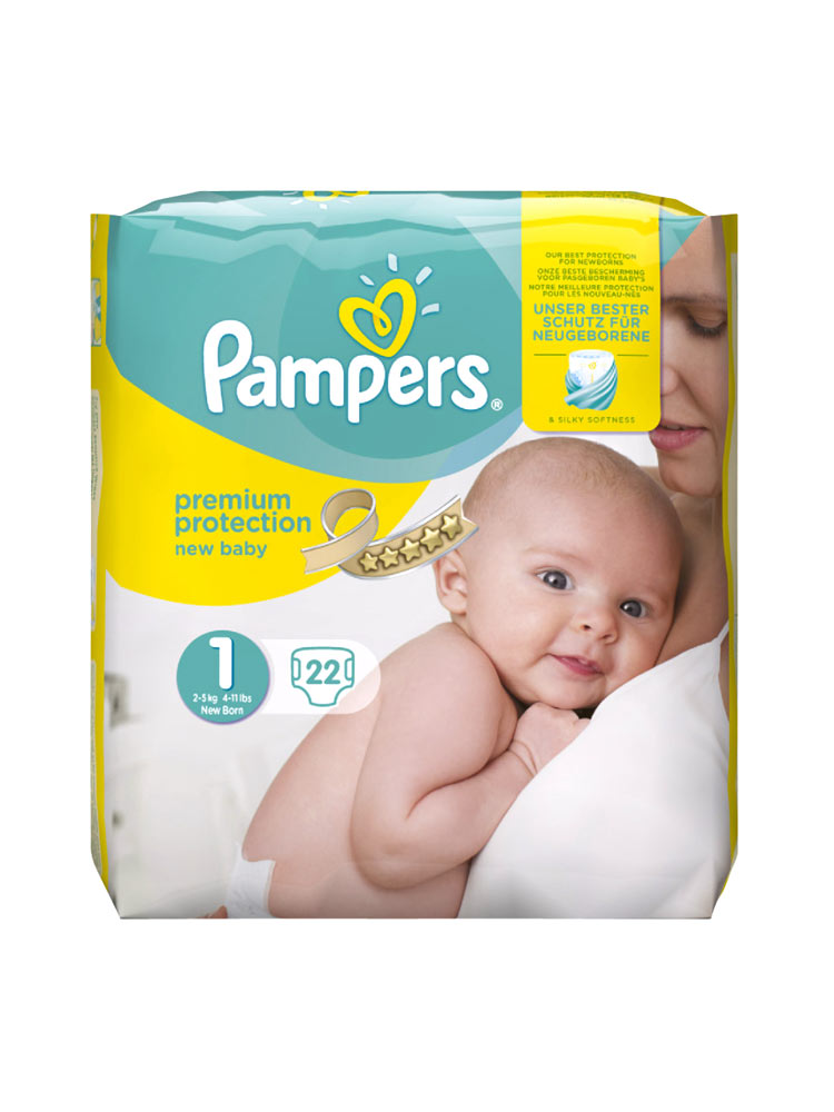 Pampers New Baby 22 Nappies Size 1 (2-5kg) | Buy at Low Price Here