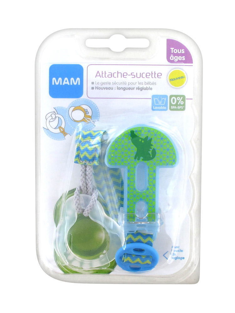 MAM Dummy Clip Colour Green and Blue Fox Buy at Low Price Here