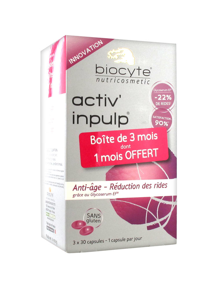 Biocyte Activ' Inpulp 3 x 30 Capsules - Acheter à prix bas ici Biocyte Activ' Inpulp 3 x 30 Capsules - Acheter à prix bas ici