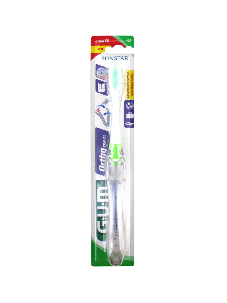 Gum Orthodontic Travel Toothbrush 125 - Colour: Green