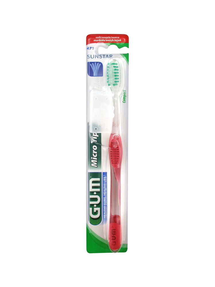 GUM Toothbrush Micro Tip 471 Colour Red