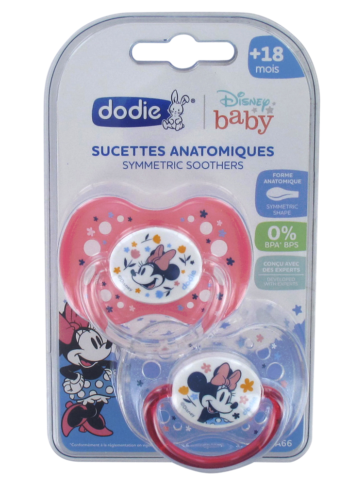 Dodie Disney Baby 2 Silicone Anatomic Dummies 18 Months