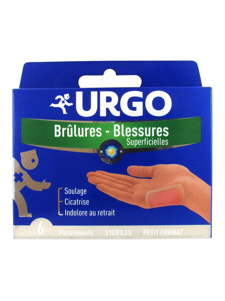 Urgo Superficial Burns and Wounds Small Sized Bandages x6