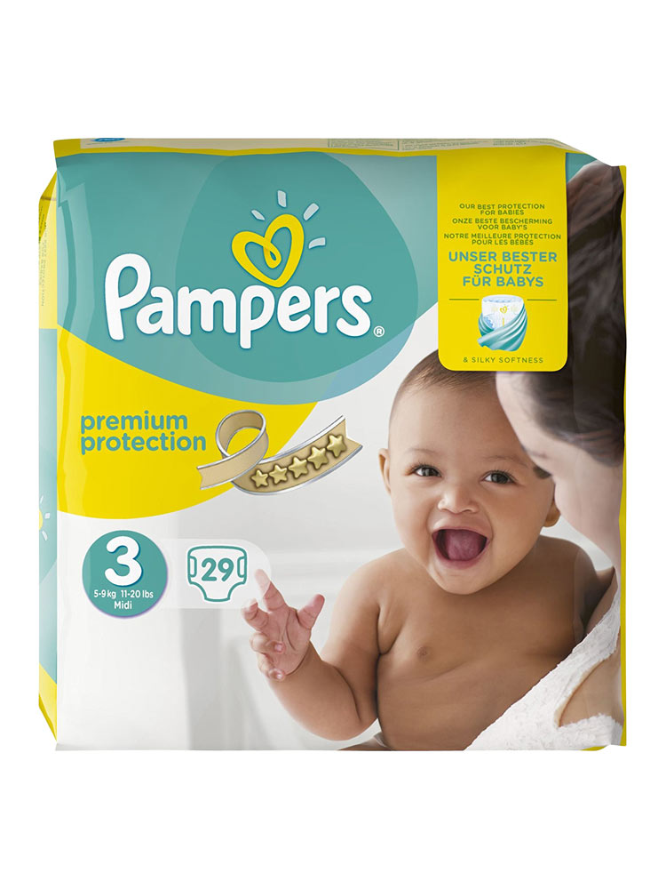 Pampers Premium Protection 29 Nappies Size 3 (59kg)