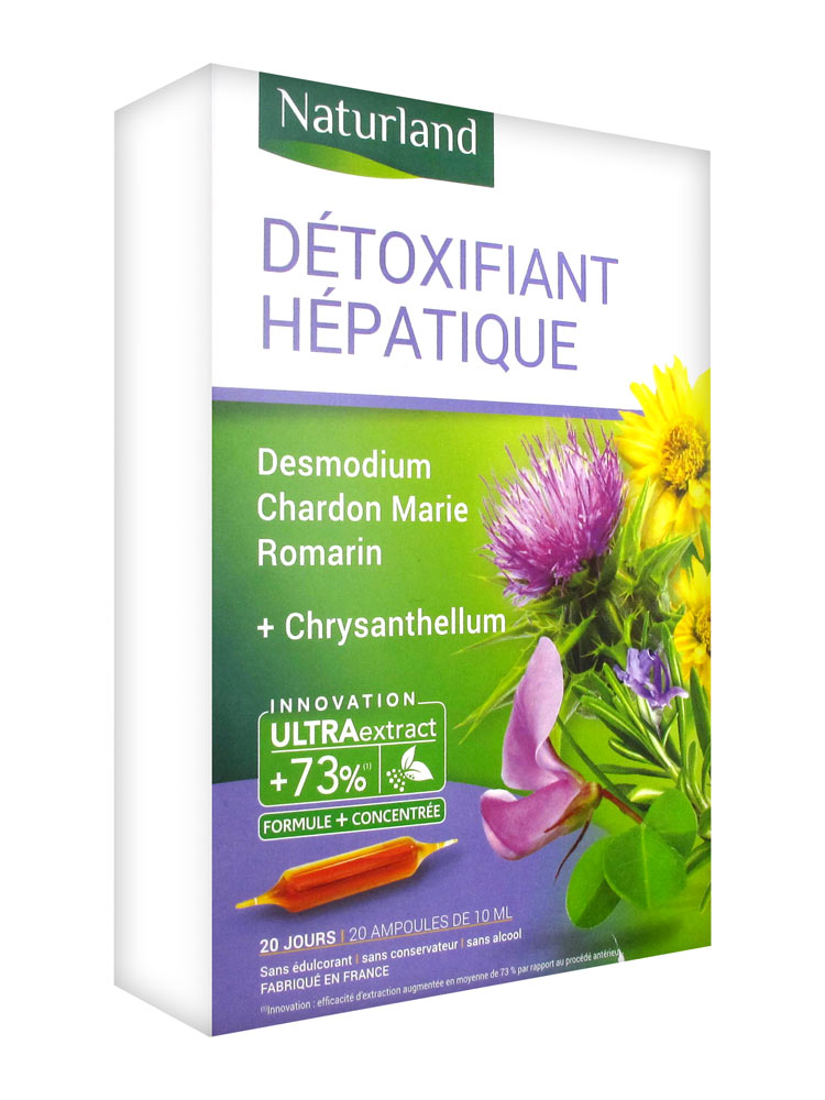 Naturland Détoxifiant Hépatique 20 Ampoules Buvables de 10 ml