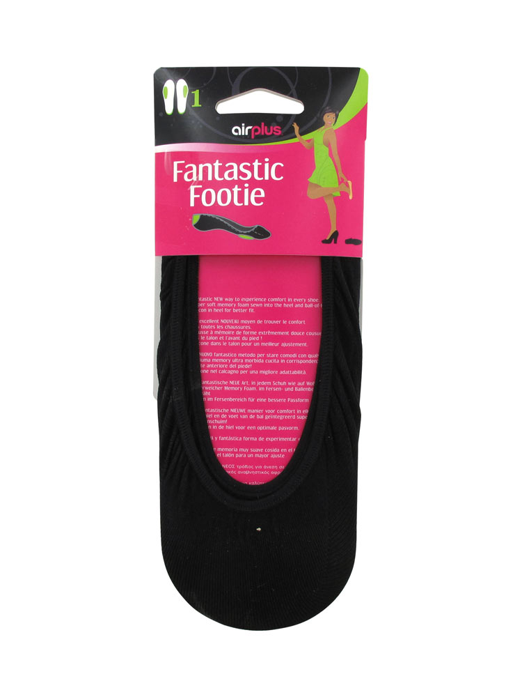 Airplus Fantastic Footie Sock 1 Pair Colour Black