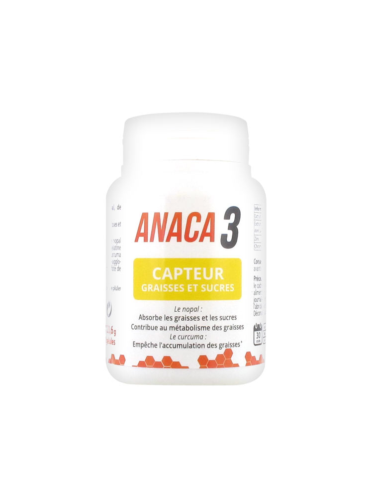 Anaca3 Capteur Graisses et Sucres 60 Gélules Anaca3 Capteur Graisses et Sucres 60 Gélules