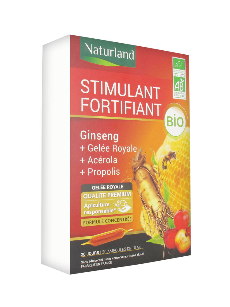 Naturland Stimulant Fortifiant Bio 20 Ampoules de 10 ml