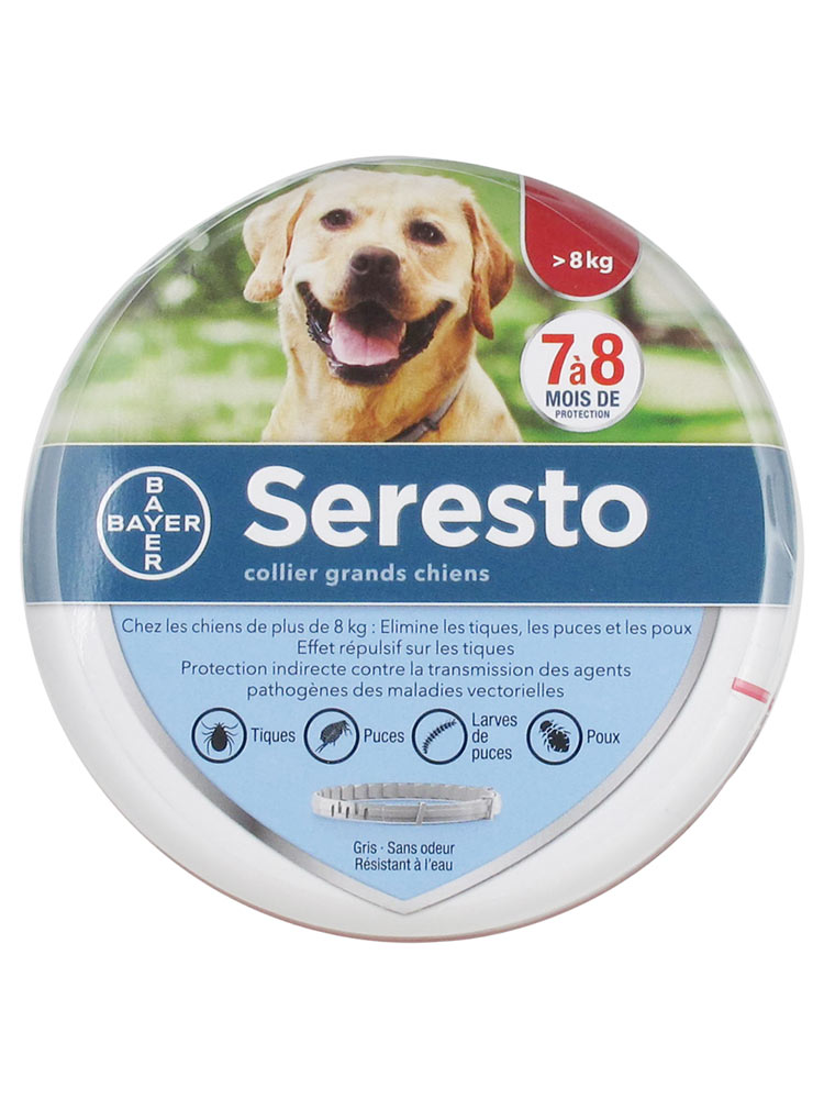 Bayer Seresto Collier Antiparasitaire Grands Chiens plus de 8 kg