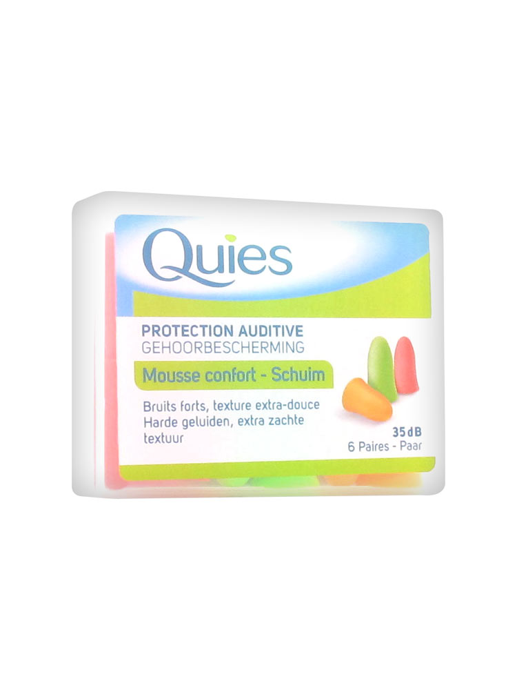Quies Rubber Foam Ear Plugs 6 Pairs