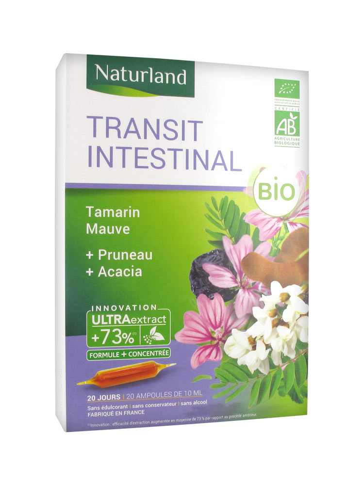 Naturland Transit Intestinal Bio 20 Ampoules Buvables de 10 ml