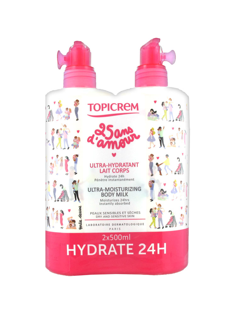 Topicrem UltraMoisturizing Body Milk 2 x 500ml