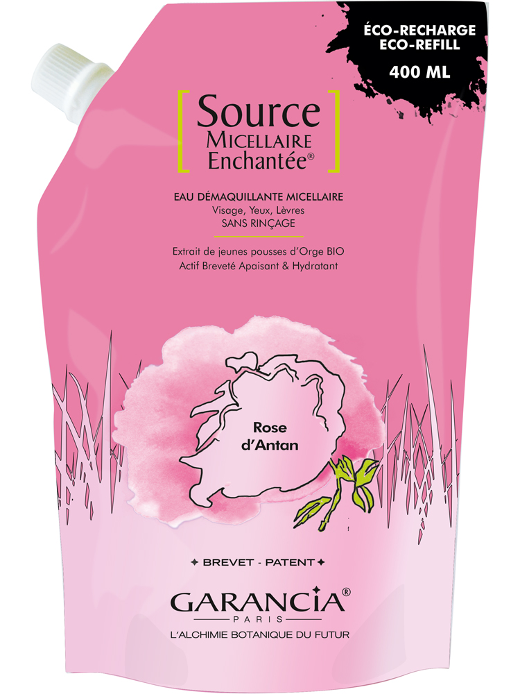 Garancia Source Micellaire Enchantée Eau Démaquillante Micellaire Rose Dantan éco Recharge 400 Ml