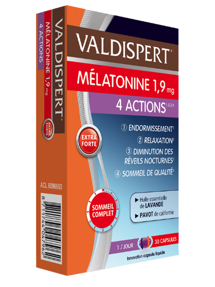 Valdispert Melatonin 1,9 mg 4 Actions 30 Capsules