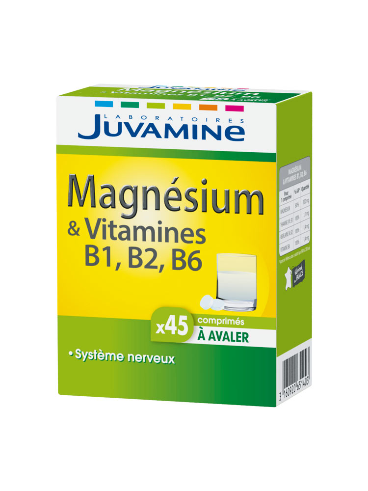 Juvamine Magnesium Vitamins B6 B2 B1 45 Tablets