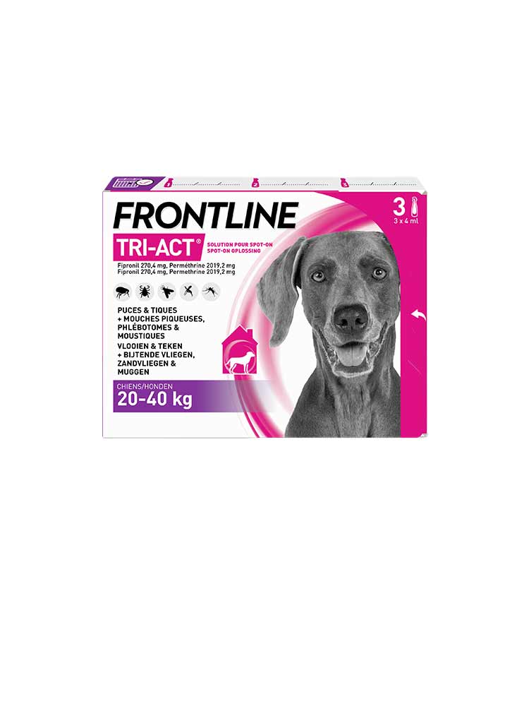 Frontline Tri Act Chiens 20 40 Kg 3 Pipettes