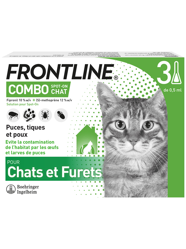 Frontline Combo Spot-On Cats and Ferrets 3 Pipettes