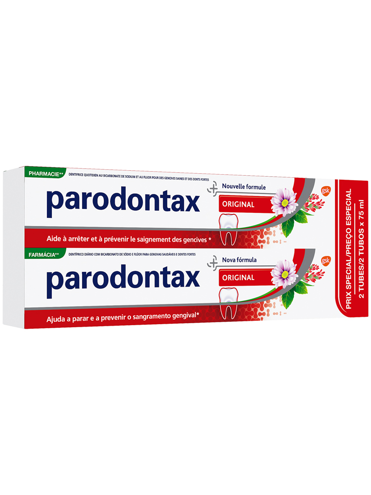 Parodontax Dentifrice au Fluor Original Lot de 2 x 75 ml