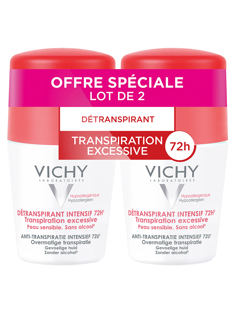 Vichy Intensive Antiperspirant 72H Excessive Perspiration 2 x 50ml