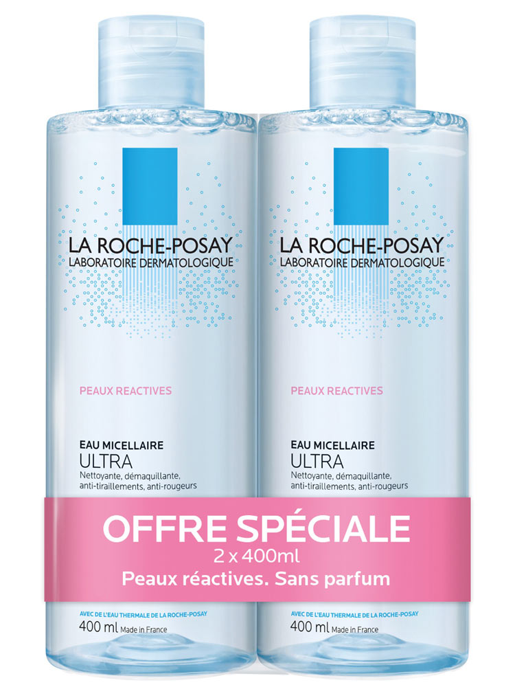 La Roche Posay Eau Micellaire Ultra Peaux Réactives Lot De 2 X 400 Ml