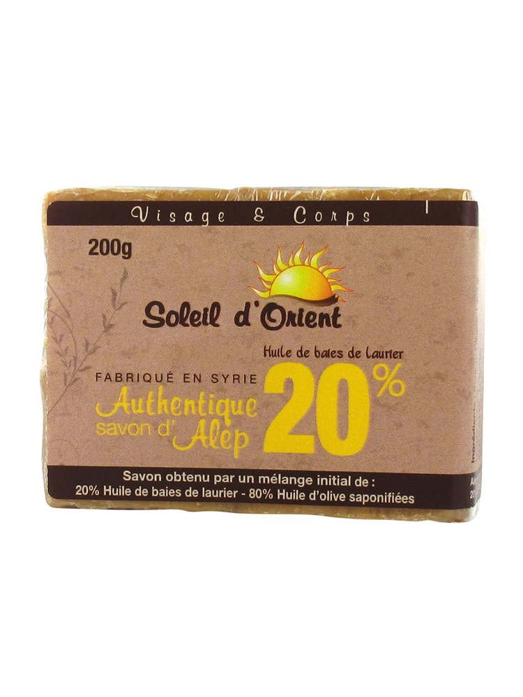 Savon D’Alep 20% Laurier – Al Bara – Fabrication Traditionnelle – 200g