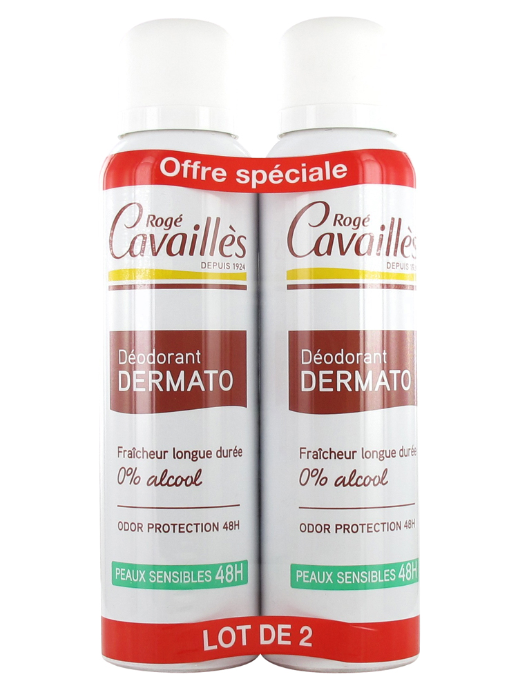 Rogé Cavaillès Dermato Deodorant Roll-on 48H – Doppelpack 2 X 50 Ml, Alkoholfrei, Mit Pflanzlichem Surgras