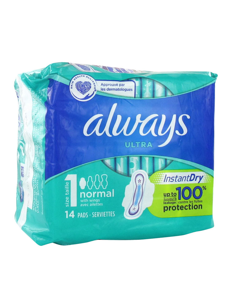 Always Ultra Normal with Fins 14 Sanitary Napkins