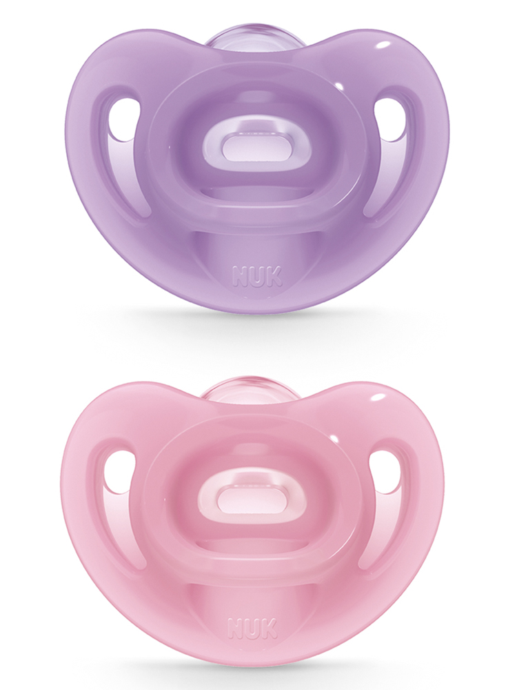 Lot De 2 100 Silicone Bleue Et Verte Nuk Sucette Bebe Sensitive 0 6 Mois Sucettes Bebe Puericulture