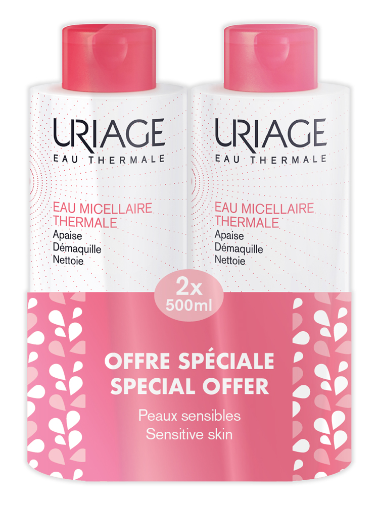 Uriage Eau Micellaire Thermale Peaux Sensibles Lot De 2 X 500 Ml