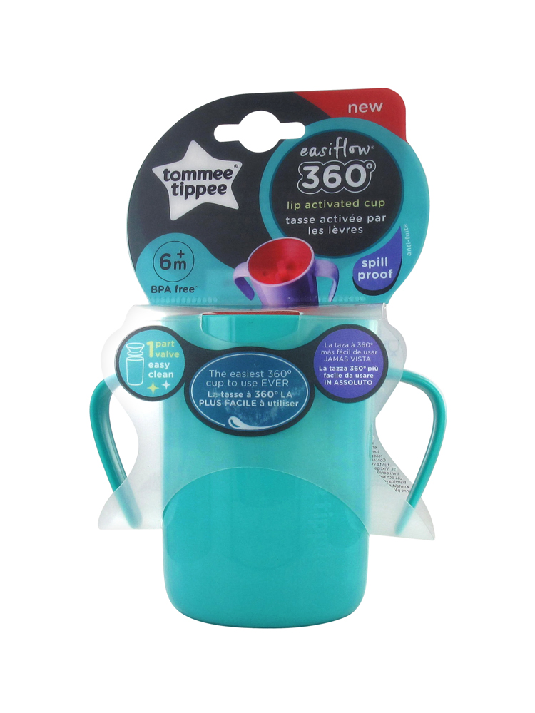 Tommee Tippee Easiflow 360° Lip Activated Cup With Handles 6 Months and