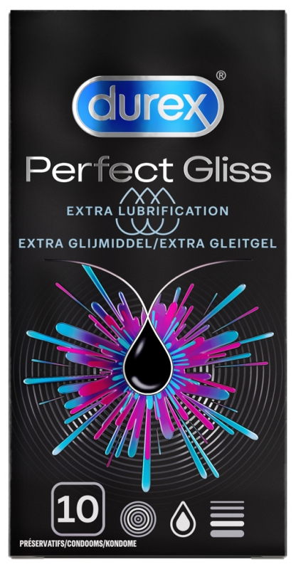 Durex Perfect Gliss Extra Lubrication 10 Condoms
