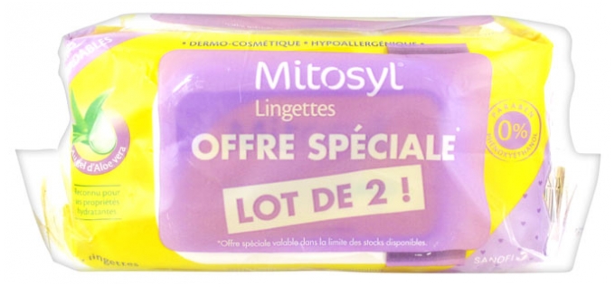 Mitosyl Biodegradable Wipes 2 x 72 Wipes