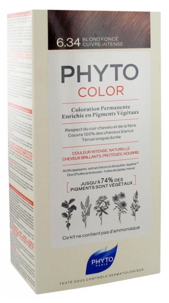 Phyto PhytoColor Permanent Color  Hair Colour 6.34 Intense Copper