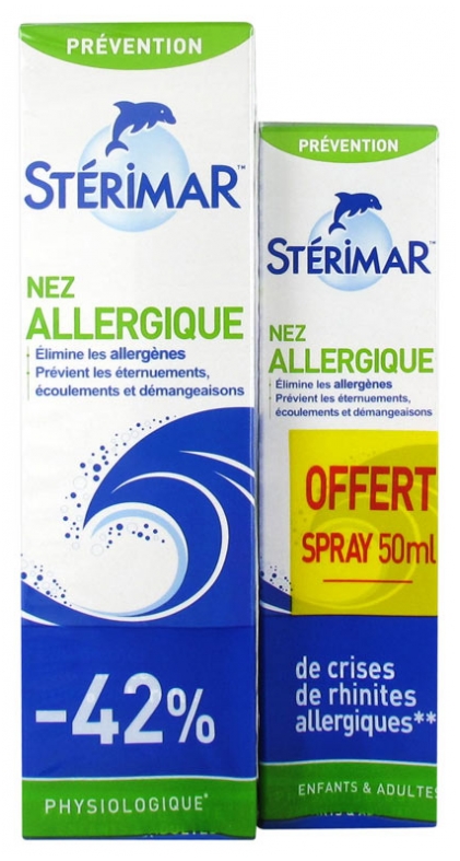 Stérimar Manganese Allergic Nose 100ml + Free Spray 50ml