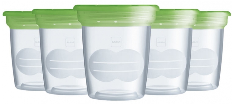 mam milk storage pots