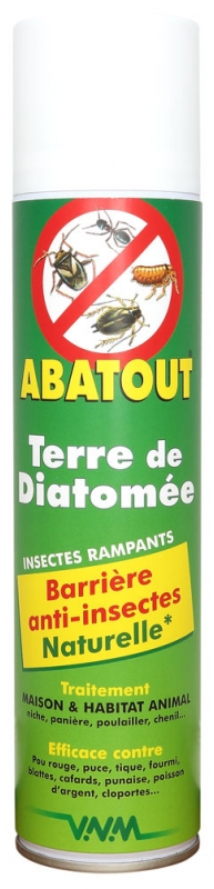 Abatout Terre de Diatomée Insectes Rampants Barrière Anti-Insectes Naturelle 400 ml