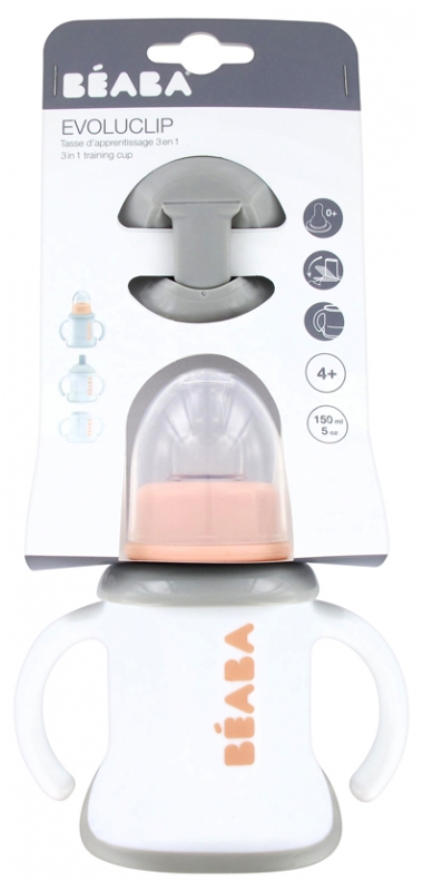 Biberon Apprentissage Béaba 2en1 210ml - Tétine Et Paille Terracotta