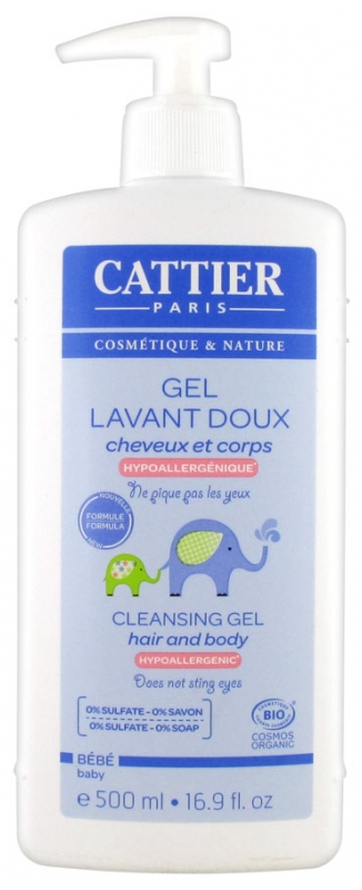 Cattier Bebe Gel Lavant Doux Hypoallergenique 500 Ml