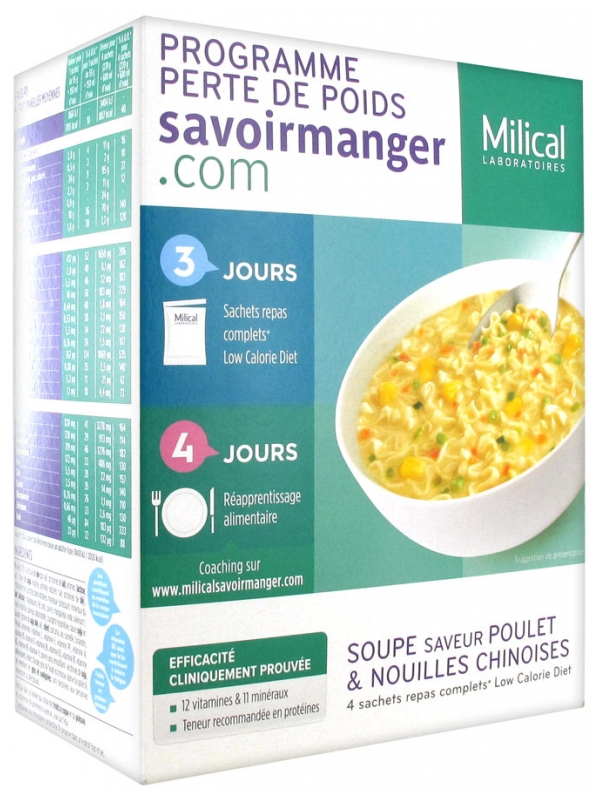 Milical Gewicht Verlust Programm Chinesische Nudelsuppe 4 Sachets