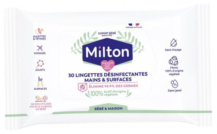 7 x Milton Maximum Protection Antibacterial Surface Wipes 30 Wipes