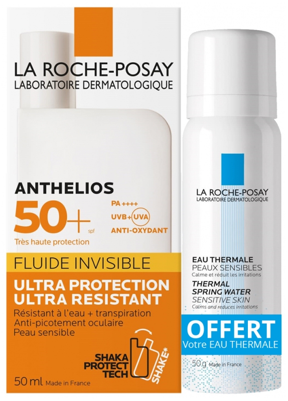 La Roche-Posay Anthelios Shaka Invisible Fluid SPF 50+ 50ml + Thermal ...