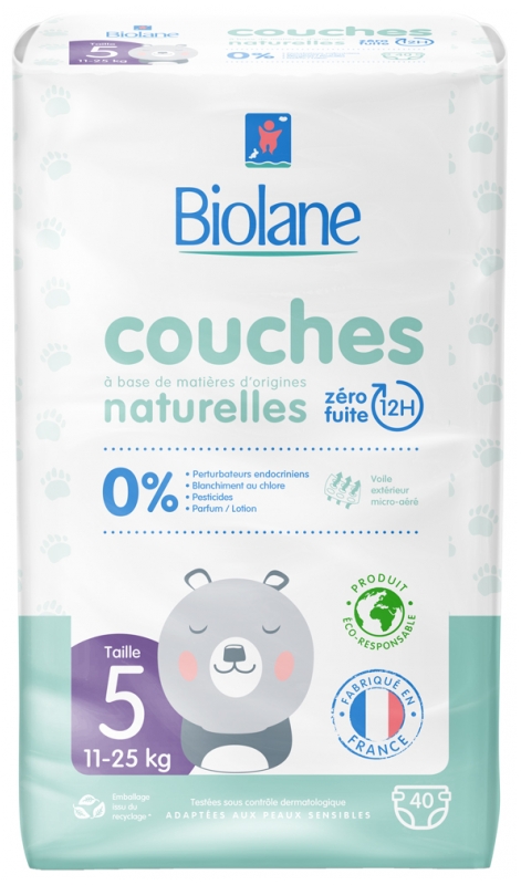 Biolane Couches Naturelles 40 Couches Taille 5 11 25 Kg