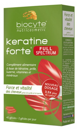 Biocyte Keratin Forte Vollspektrum 40 Kapseln