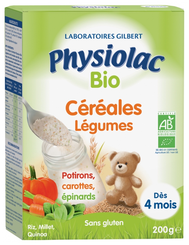 Physiolac Bio Cereales Legumes Des 4 Mois 0 G