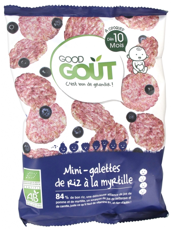 Good Goût Organic Mini Blueberry Rice Cakes From 10 Months 40 g