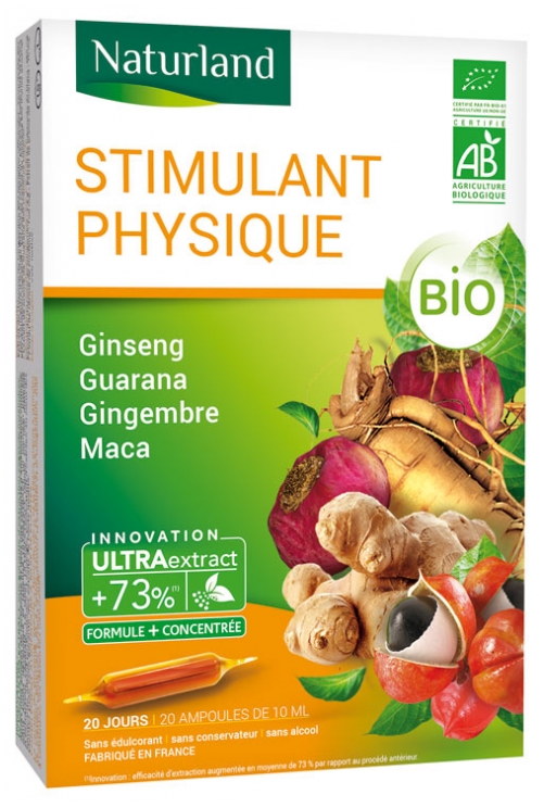 Naturland Stimulant Physique Bio 20 Ampoules de 10 ml