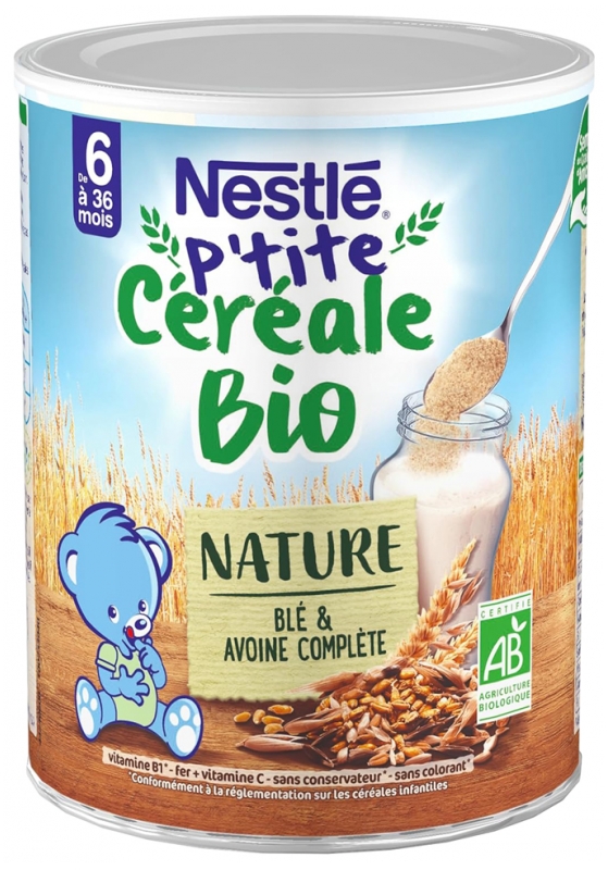 Nestle Naturnes Bio Cereales Ble Avoine Des 6 Mois 240 G