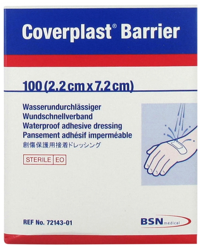 BSN Medical Coverplast Barrier 100 Waterproof Adhesive Bandages 2,2cm x